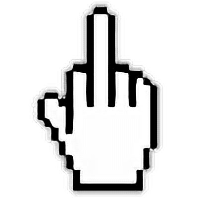 Пиксельный средний палец