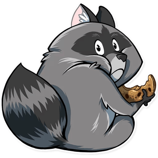 Стикер телеграмм енот Елисей