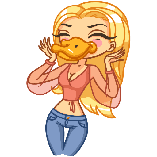 Стикеры ВК девушки