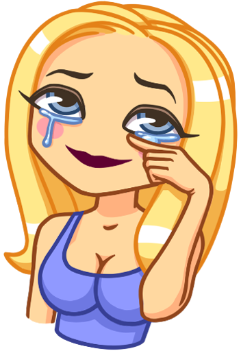 Смайл девочка блондинка