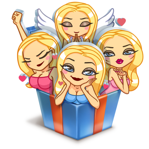 Стикеры ВК кошечка Мари