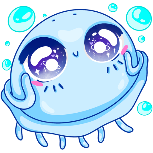 Стикер медуза