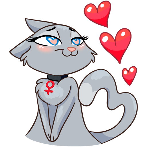 Кошка Анфиса со стикеров Kotex