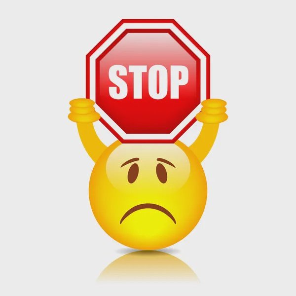 Смайлик со знаком стоп