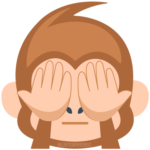 Обезьяна с закрытыми глазами смайлик