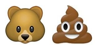 Emoji белый медведь