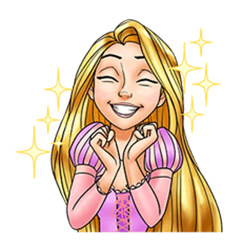 Стикеры Рапунцель в ВК