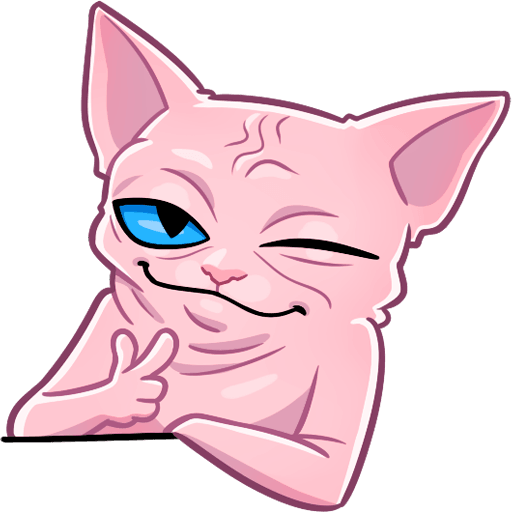 РАМЗЕС Стикеры кот лысый