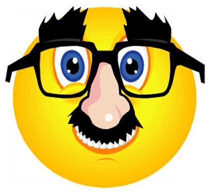 Смайлик в очках с усами