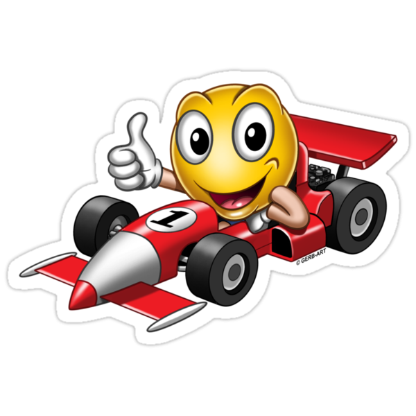 Смайлик с тачкой