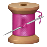 Эмэмодзи нитка с иголкой