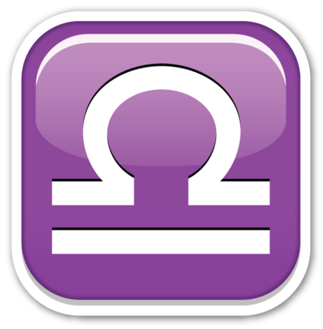 Весы знак зодиака ЭМОДЖИ