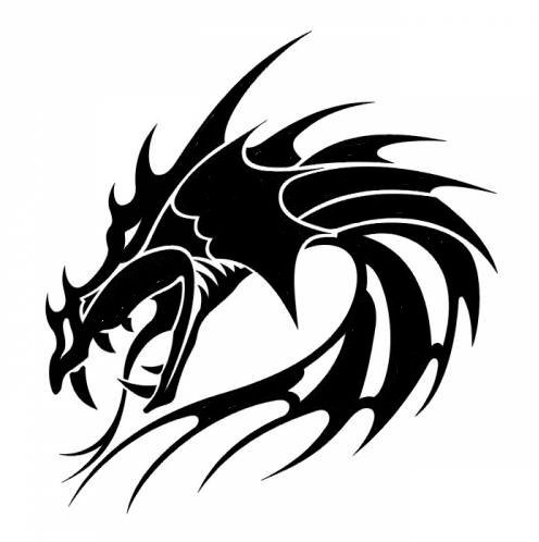Голова дракона тату для фотошопа