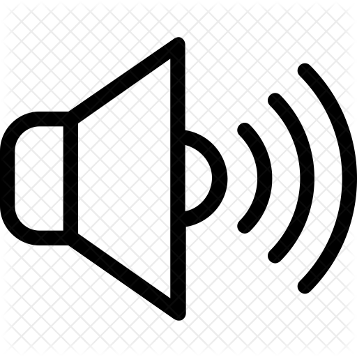 Значок звука на прозрачном фоне