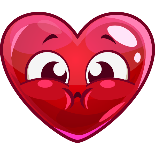 Огромный смайлик сердечко