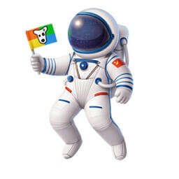 Космическая ракета на прозрачном фоне