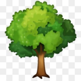 Лиственное деревья смайлик