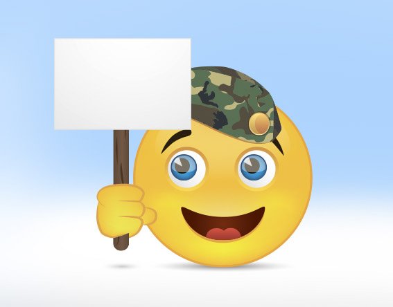 Смайл с табличкой