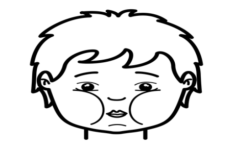 Щеки раскраска для детей