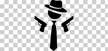 Мафия силуэт на прозрачном фоне