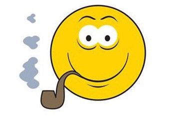 Смайлик курящий трубку