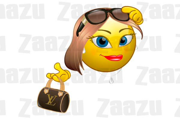 Смайлик девочка с волосами