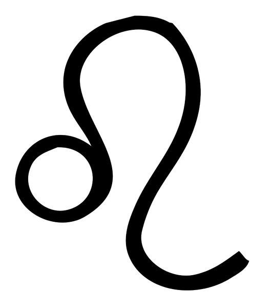 Знак зодиака Лев на прозрачном фоне