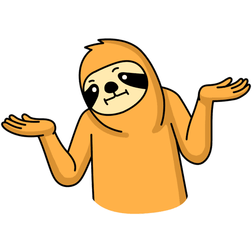 Стикеры Ленивец Свободный от забот