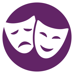 Маска театр круглая