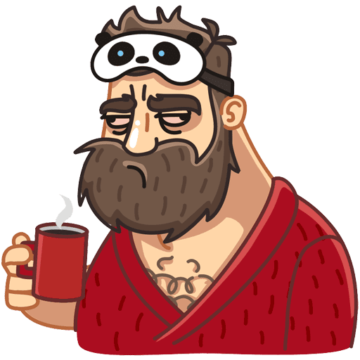 Борода стикер