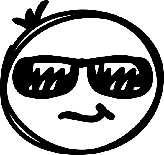 Рожица мелом на прозрачном фоне