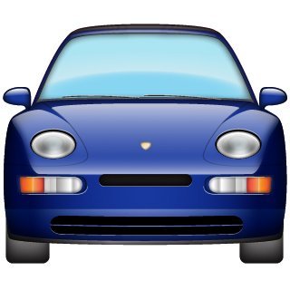 Смайлик машина синяя