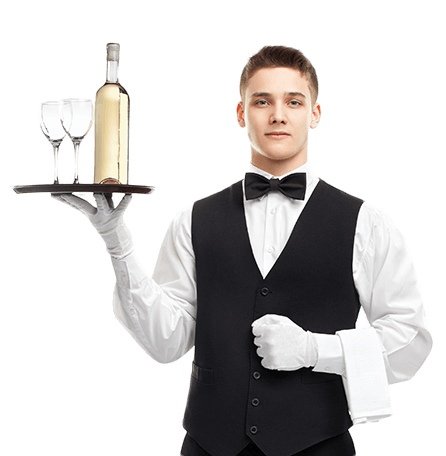 Официант мультяшный