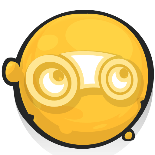 Смайлик с биноклем