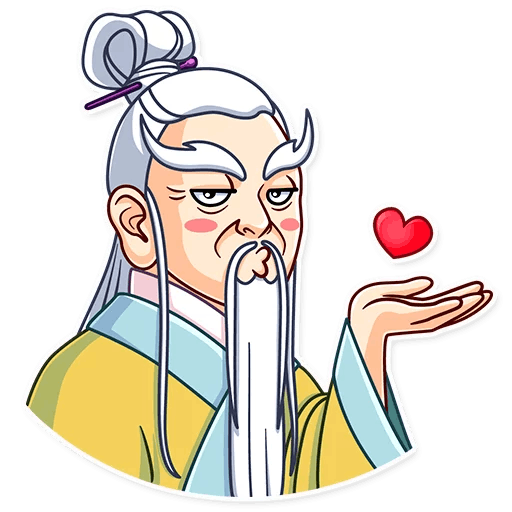 Китайский мудрец стикер