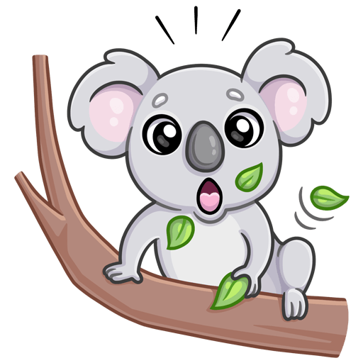 Стикеры ВК коала Перси