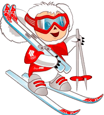 Мультяшный горнолыжник