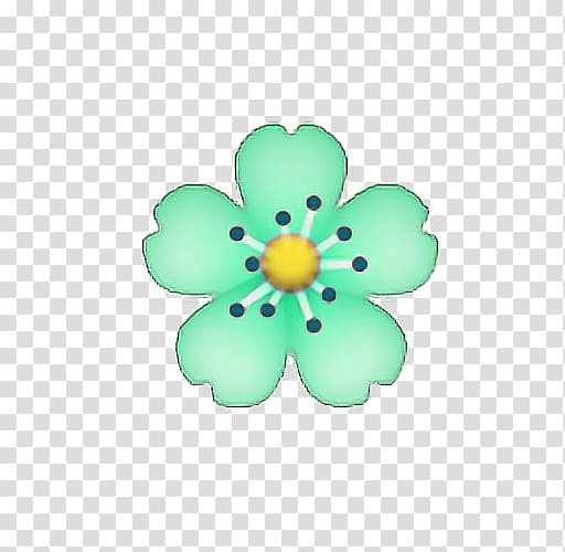 Смайлик цветочек на прозрачном фоне