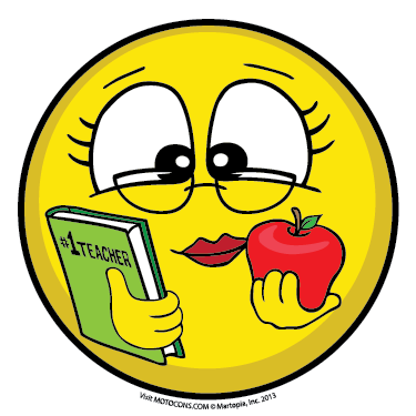 Умный смайлик на прозрачном фоне