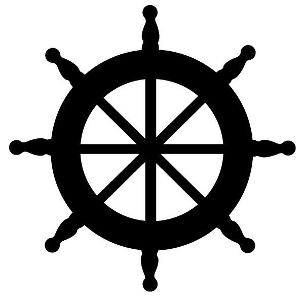 Штурвал черно белый