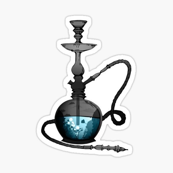 Кальян на белом фоне