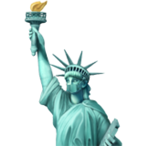 Смайлик в виде статуи свободы