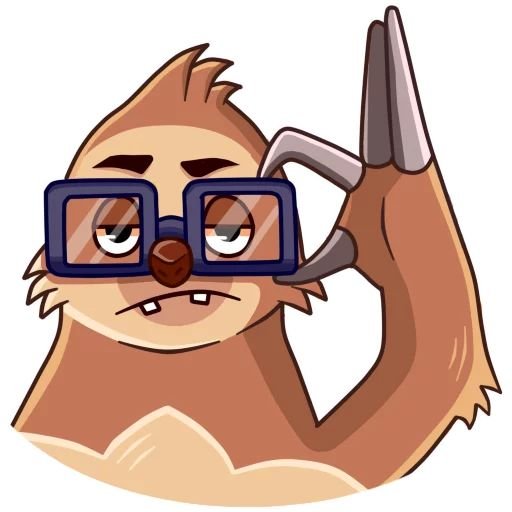 Ленивец Стикеры телеграмм