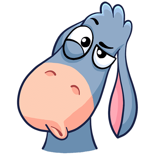 Стикеры ослик Элвис телеграм