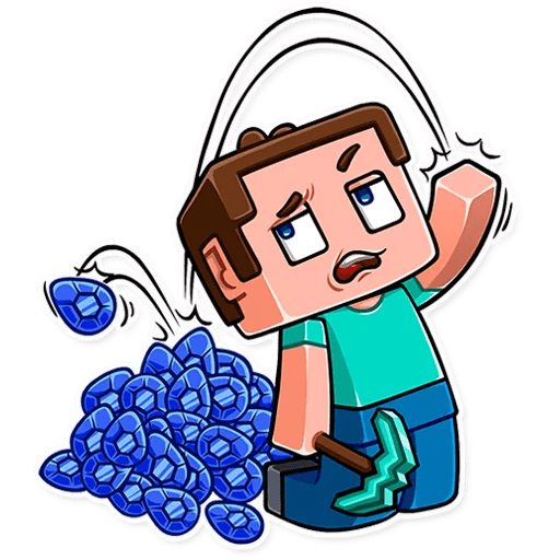 Стикеры с МАЙНКРАФТОМ