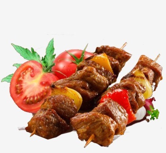 Шашлык на белом фоне