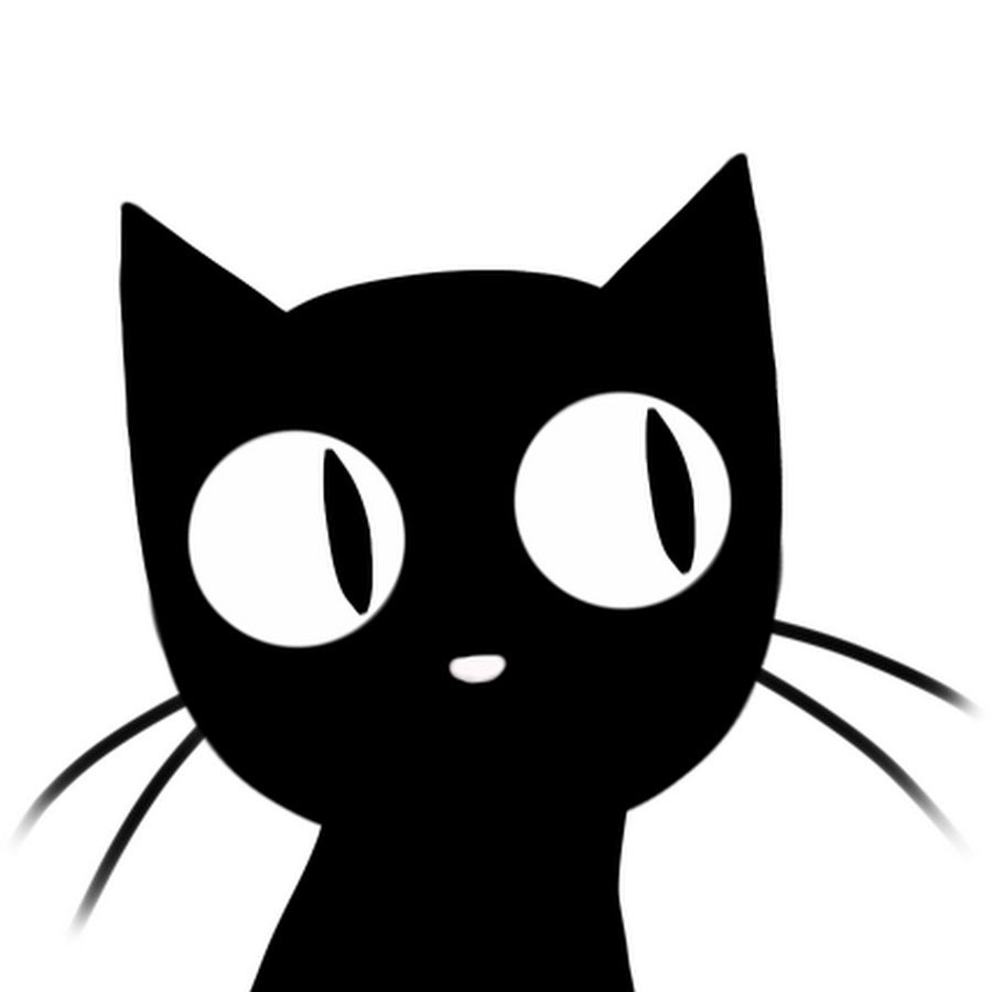 Котик черный с глазками