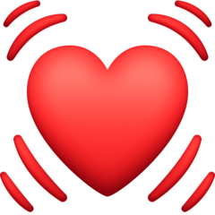 Смайлик бьющееся сердечко