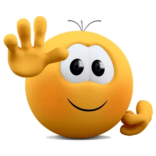 Смайлик машет