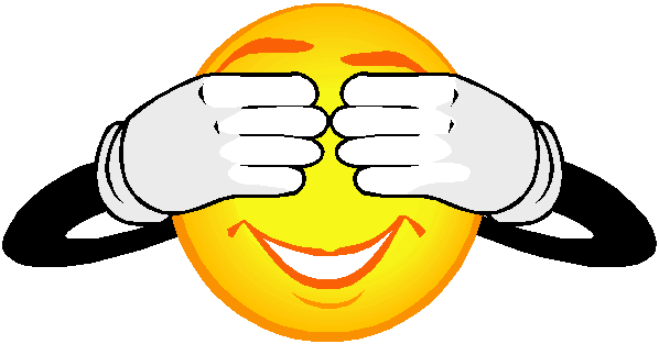 Смайлик закрывающий глаза